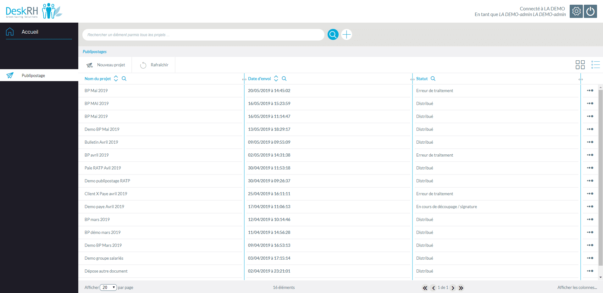 Publipostage – Desk RH